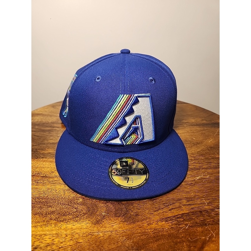 New Era 59Fifty Arizona Diamondbacks Hat 7 1/2 Cap Blue 1998 Inagural Season MLB